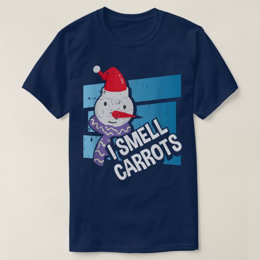 Ik smoel wortelt Funny Snowman Snow Winter Chri T-shirt (Design voorkant)