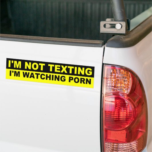 IK SMS NIET BUMPERSTICKER (Op Truck)