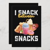 Ik snack tussen snacks eten lieve liefhebbers kaart (Voorkant / Achterkant)