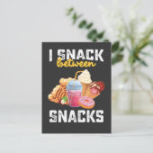 Ik snack tussen snacks eten lieve liefhebbers uitnodiging briefkaart (Staand voorkant)