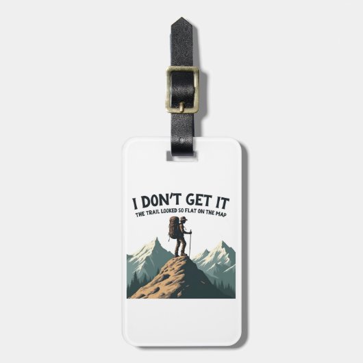 Ik snap niet dat het pad er zo plat uitzag bagagelabel (Voorkant verticaal)