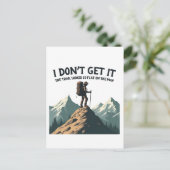 Ik snap niet dat het pad er zo plat uitzag briefkaart (Staand voorkant)