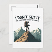 Ik snap niet dat het pad er zo plat uitzag briefkaart (Voorkant / Achterkant)