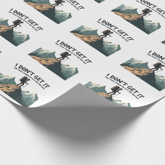 Ik snap niet dat het pad er zo plat uitzag cadeaupapier (Hoek)