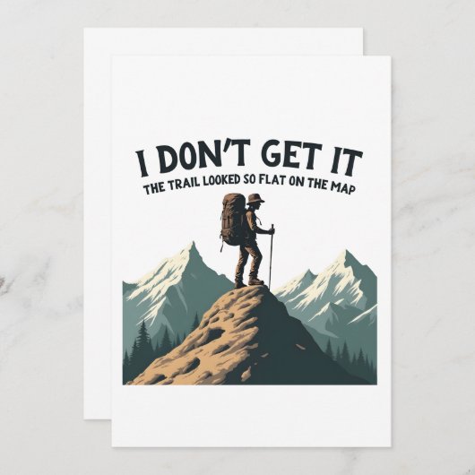 Ik snap niet dat het pad er zo plat uitzag kaart (Voorkant / Achterkant)