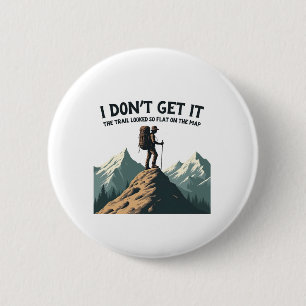 Ik snap niet dat het pad er zo plat uitzag ronde button 5,7 cm