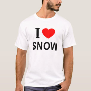 Ik ❤️ SNEEUW IK HOU VAN SNEEUW IK HART SNEEUW T-shirt