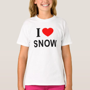 Ik ❤️ SNEEUW IK HOU VAN SNEEUW IK HART SNEEUW T-shirt