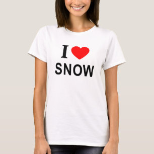 Ik ❤️ SNEEUW IK HOU VAN SNEEUW IK HART SNEEUW T-shirt
