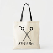 Ik snijd je af (Black Hair Cutting Scissors) Tote Bag (Voorkant)