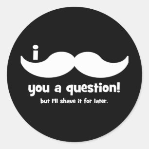Ik Snor Je Een Vraag Ronde Sticker