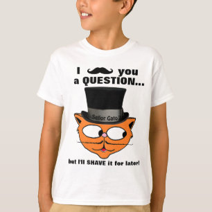Ik snor je een vraag Snor Humor Mopshond T-shirt