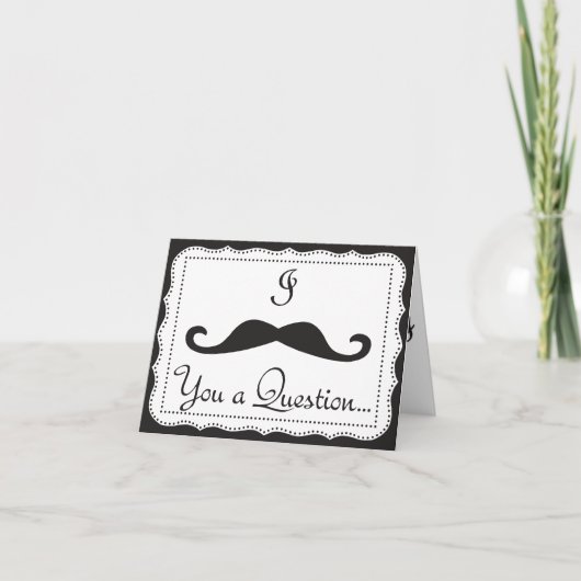 Ik snor je een vraag, wil je mijn bruidegom zijn? (Voorkant)