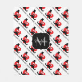 Ik snor je hart Valentijnsdag Monogram Fleece Deken (Voorkant)