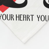 Ik snor je hart Valentijnsdag Monogram Fleece Deken (Hoek)