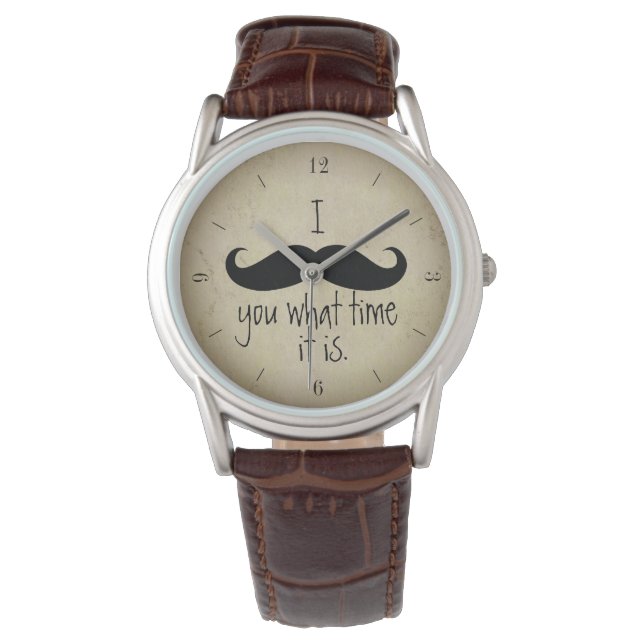 Ik snor je hoe laat het grappig is horloge (Voorkant)