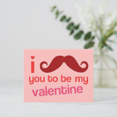 Ik snor je om mijn valentijn briefkaart te zijn (Staand voorkant)