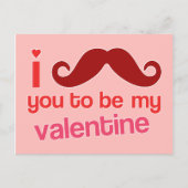 Ik snor je om mijn valentijn briefkaart te zijn (Voorkant)