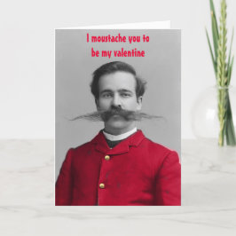 Ik snor je om mijn Valentijn te zijn Bedankkaart