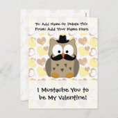 Ik snor je om mijn Valentijn te zijn Feestdagenkaart (Voorkant / Achterkant)