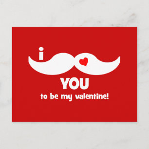 Ik snor je om mijn valentijn te zijn! feestdagenkaart