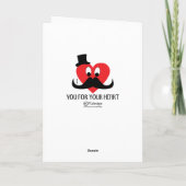 Ik snor je voor je hart Valentijnsdag Red Feestdagen Kaart (Achterkant)