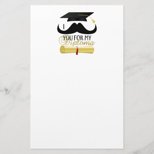 Ik snor je voor mijn Diploma met Afstudeerhoed Briefpapier (Voorkant)