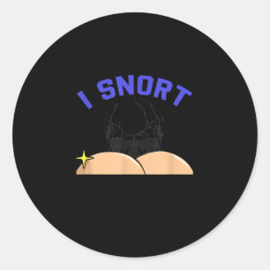 Ik Snort Crack Skelet Grappige Schedel Kont Soky H Ronde Sticker
