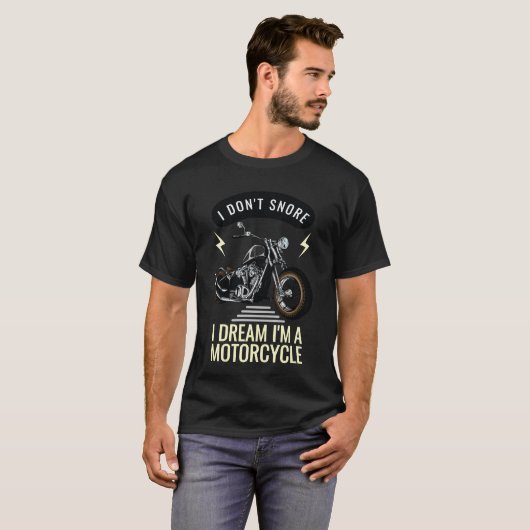 Ik snurk niet.Dad Biker Motorfiets Shirt (Voorkant volledig)