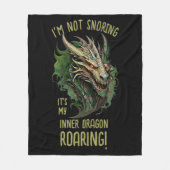 Ik snurk niet dat het mijn innerlijke draak is die fleece deken (Voorkant)