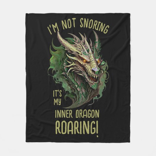 Ik snurk niet dat het mijn innerlijke draak is die fleece deken (Voorkant)