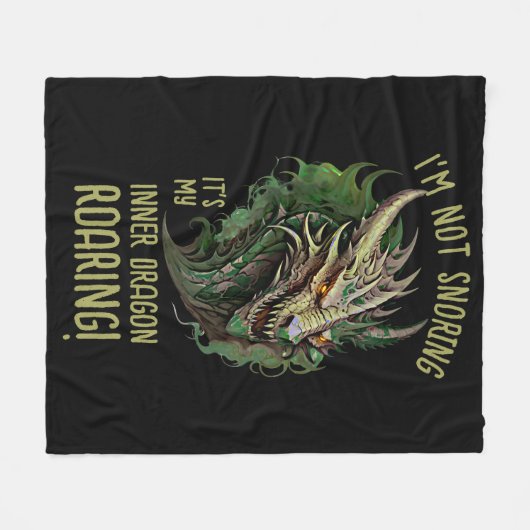 Ik snurk niet dat het mijn innerlijke draak is die fleece deken (Voorkant (Horizontaal))