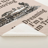 Ik snurk niet, ik droom dat ik een stoomtrein medi sherpa deken (3/4)