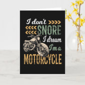 Ik snurk niet Ik droom Ik ben een Motorcycle Kaart (Gele Bloem)