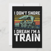 Ik snurk niet Ik droom Ik ben een Train  Retro Kaart (Voorkant)