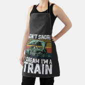 Ik snurk niet Ik droom Ik ben een Train  Retro Schort (Insitu)