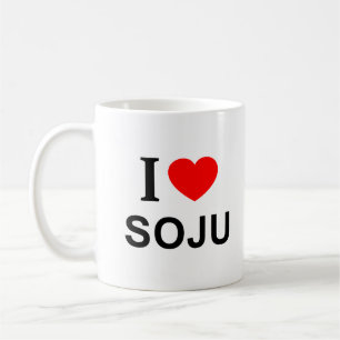 Ik ❤️ SOJU Ik hou van SOJU Ik HEART SOJU Koffiemok