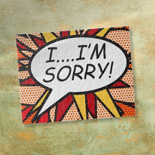 IK SORRY Leuk Retro Stripboek Pop Art Legpuzzel