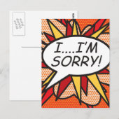IK SORRY Leuke Retro Strip Pop Art Briefkaart (Voorkant / Achterkant)
