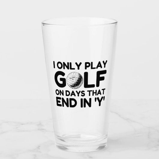 Ik speel alleen Golf Glas (Voorkant)