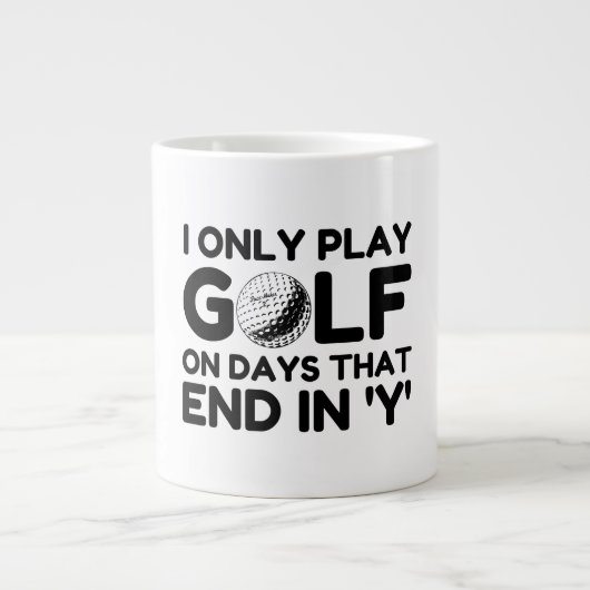 Ik speel alleen Golf Grote Koffiekop (Voorkant)