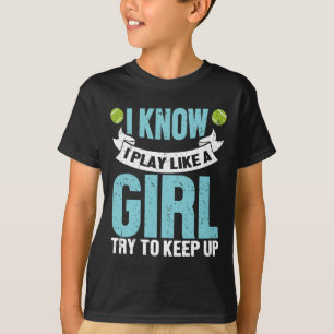 Ik speel als een grappig tennisracketspel voor mei t-shirt