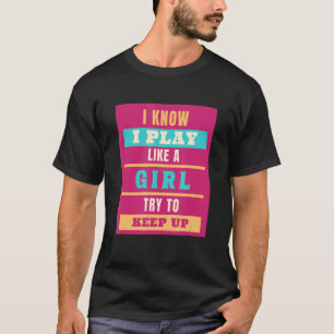 Ik speel als een meisje Billiards 8-balpool T-shirt
