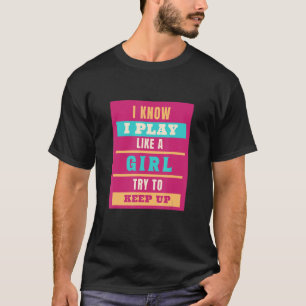 Ik speel als een meisje Billiards 8-balpool T-shirt