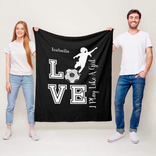 Ik speel als een meisje - DIY achtergrondkleur Fleece Deken (In situ)