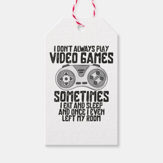 Ik speel altijd videospelletjes Humor grappig Cadeaulabel (Voorkant)