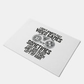 Ik speel altijd videospelletjes Humor grappig Deurmat (Schuin)