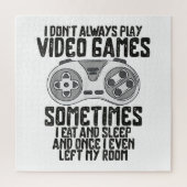 Ik speel altijd videospelletjes Humor grappig Legpuzzel (Verticaal)