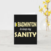 Ik speel badminton om gezond te blijven kaart (Gele Bloem)
