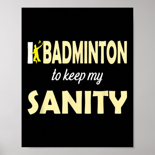 Ik speel badminton om gezond te blijven poster (Voorkant)